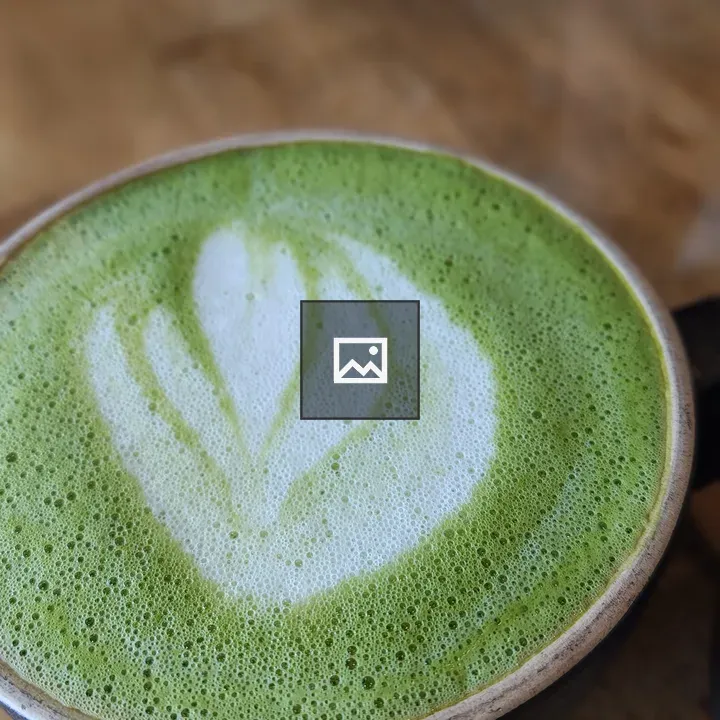 Cup of warm matcha