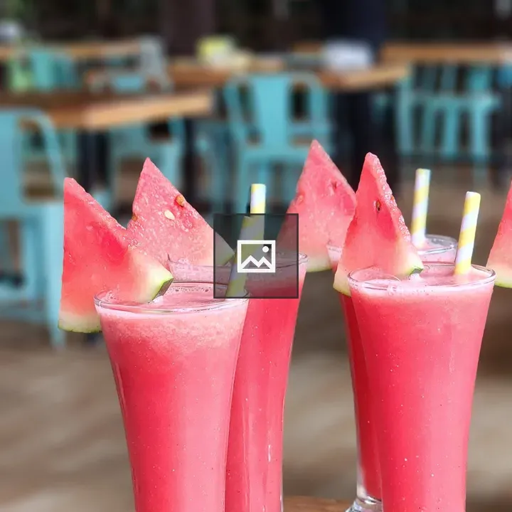 Watermelon juice in forest cafe