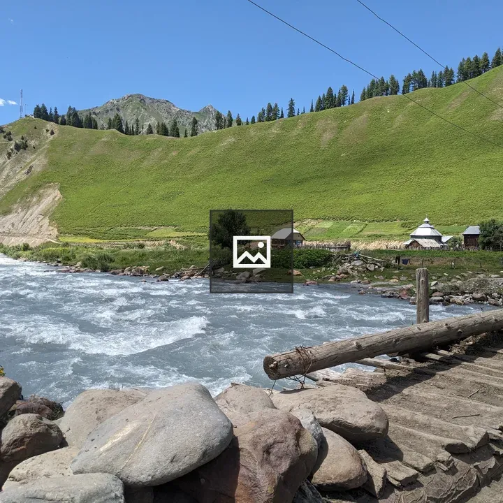 River by rocky shoreline