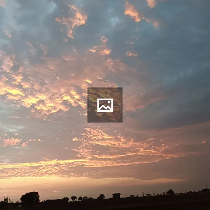 Dusk sky with silhouettes