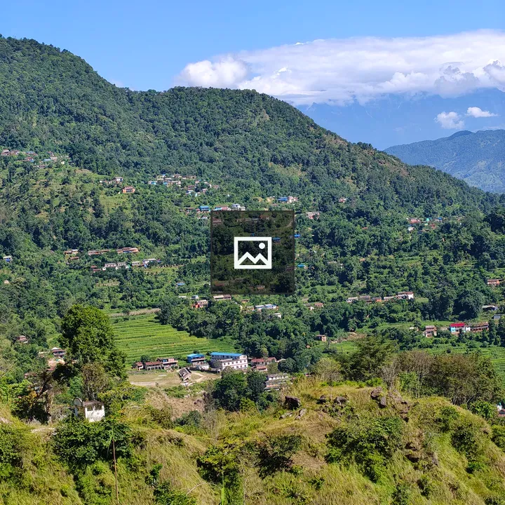 A lush green mountainous landscape