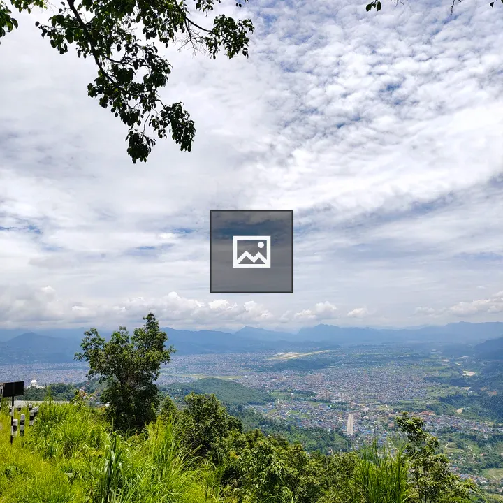 Hillside View Over City Landscape