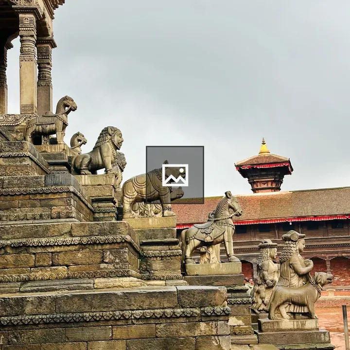 Ancient stone temple staircase