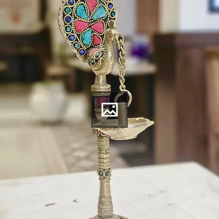 Peacock lamp ornament