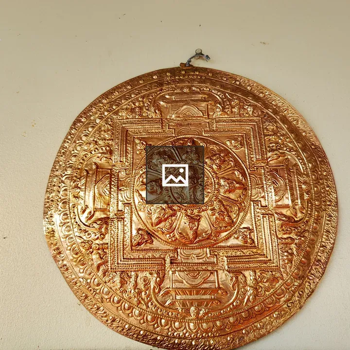Decorative round copper plaque