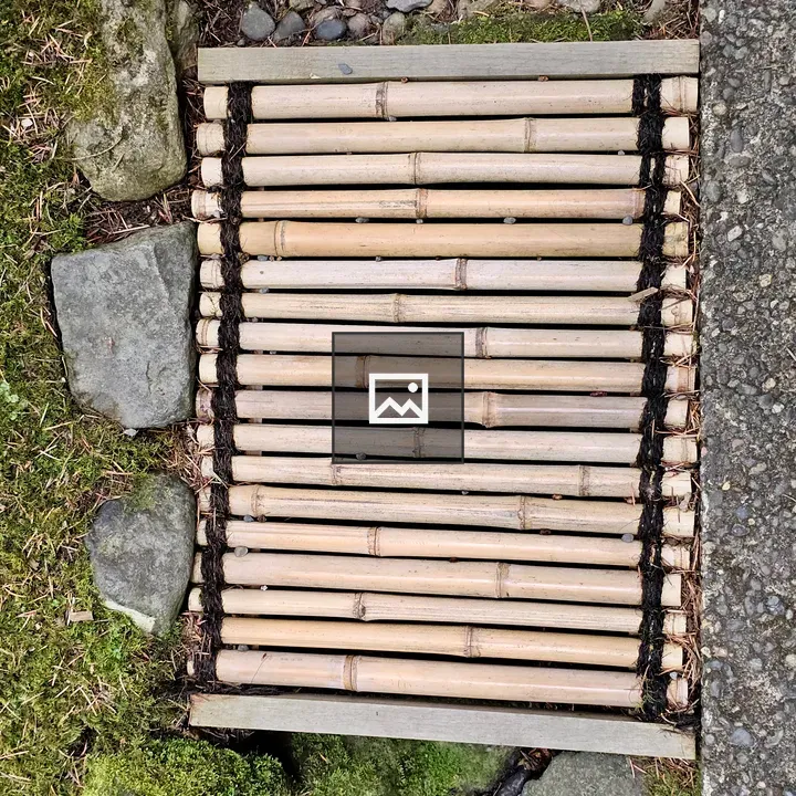 Bamboo Mat Drain with Moss