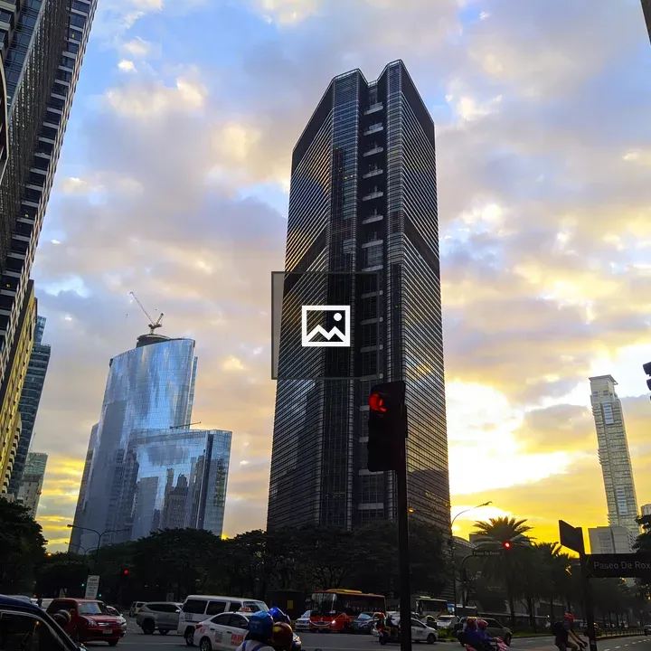 Golden hour skyline in Makati