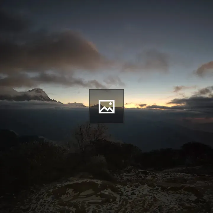 Dusk over mountain range