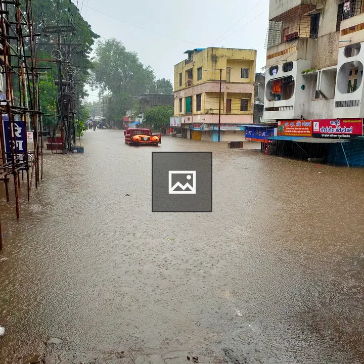 Truck Crossing Flood Water