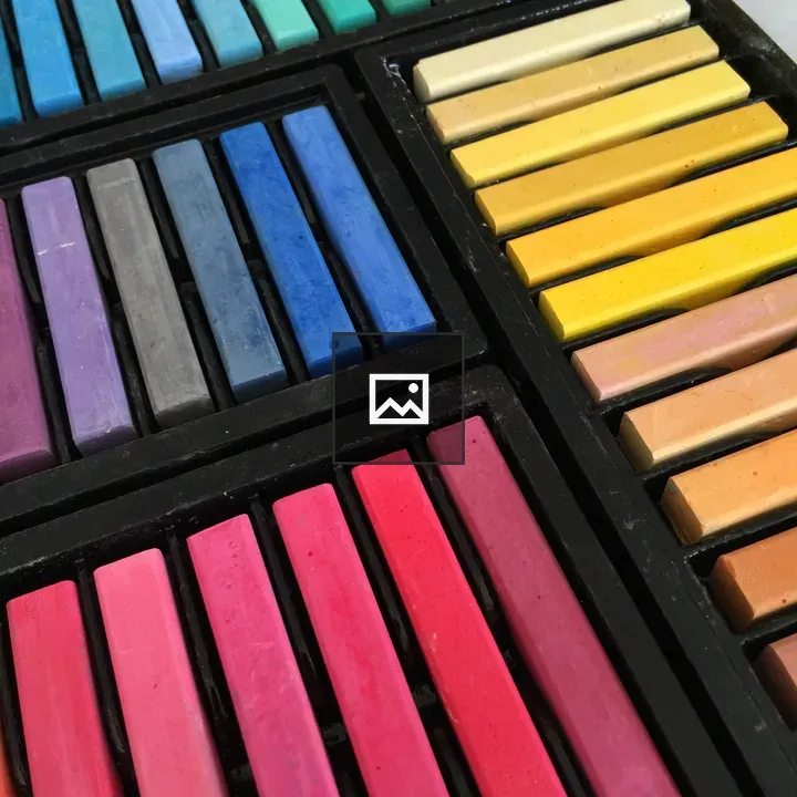Artist Chalks in Rainbow Colors