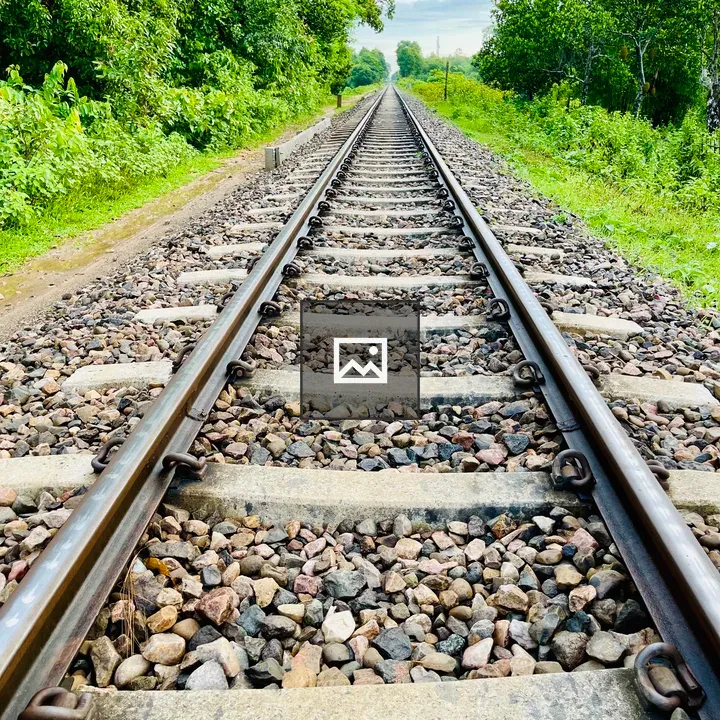 Railway Tracks and Green Corridor