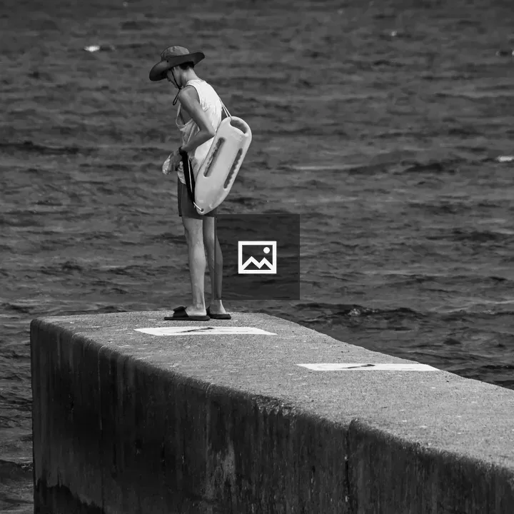 Lifeguard on a Pier