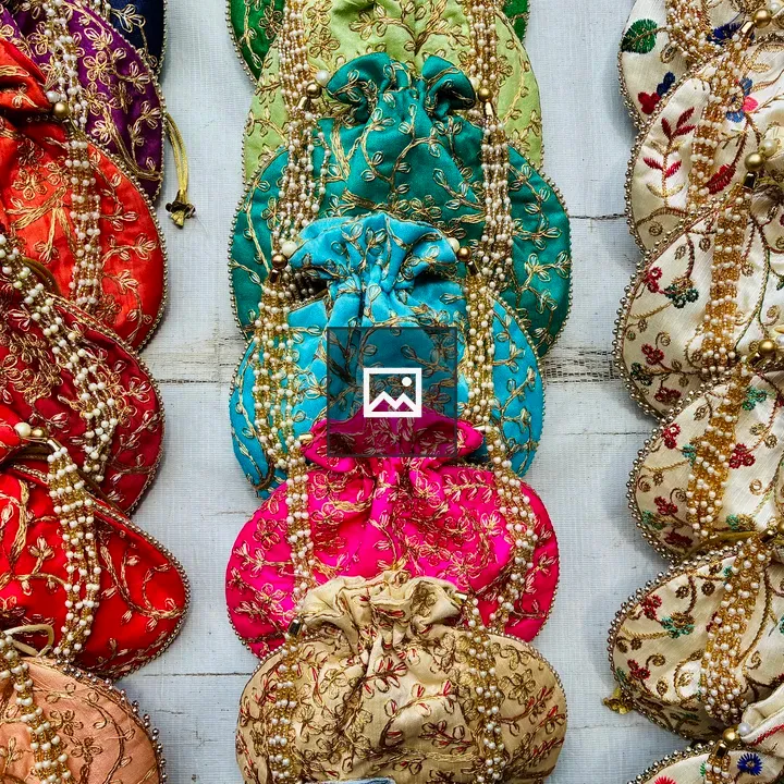 Blue Orange Red White Rajasthani Bags