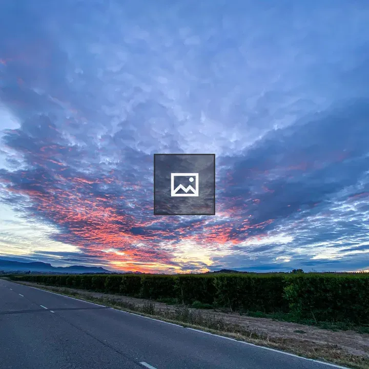 Rural road at sunset