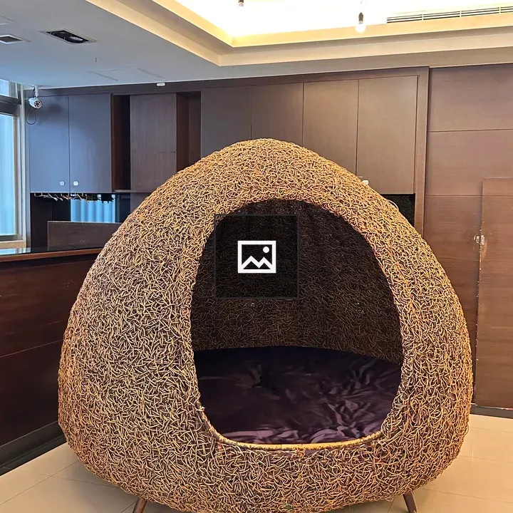Dome-shaped woven seating structure