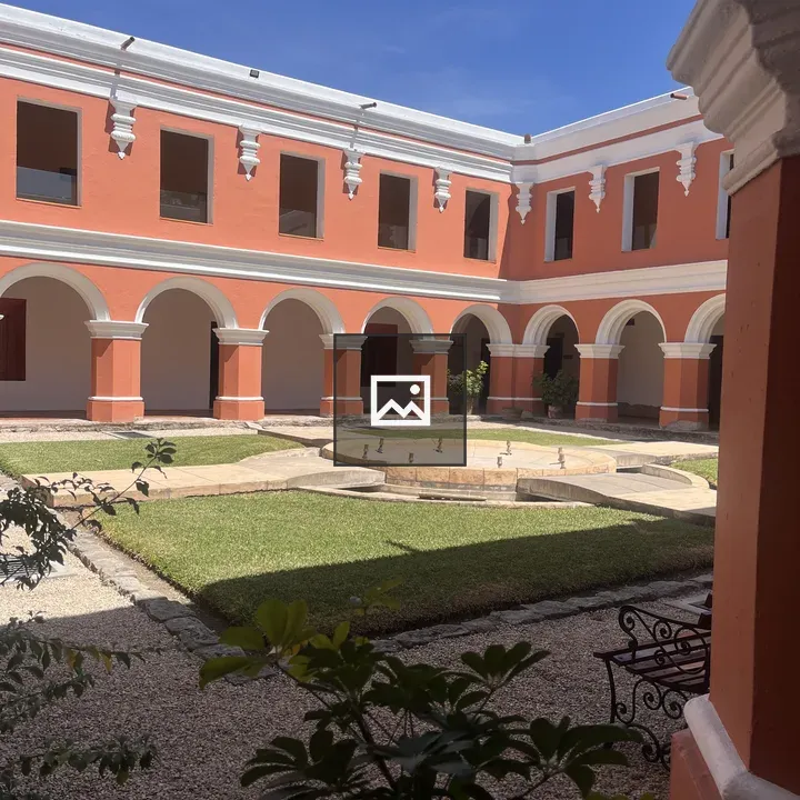 Courtyard with Circular Fountain