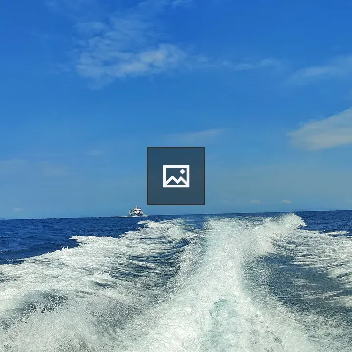 Sea View Boat on Horizon