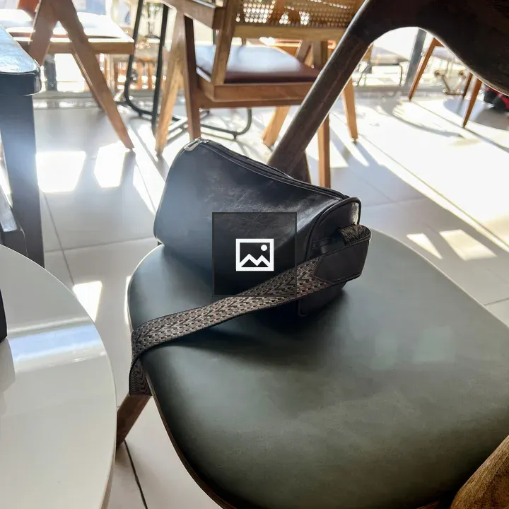 Leather Handbag on Chair