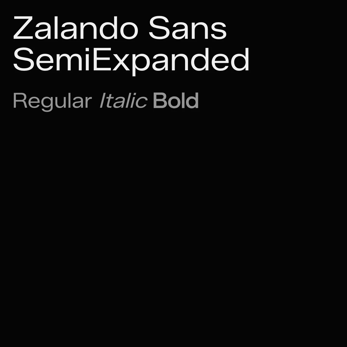 Zalando Sans SemiExpanded