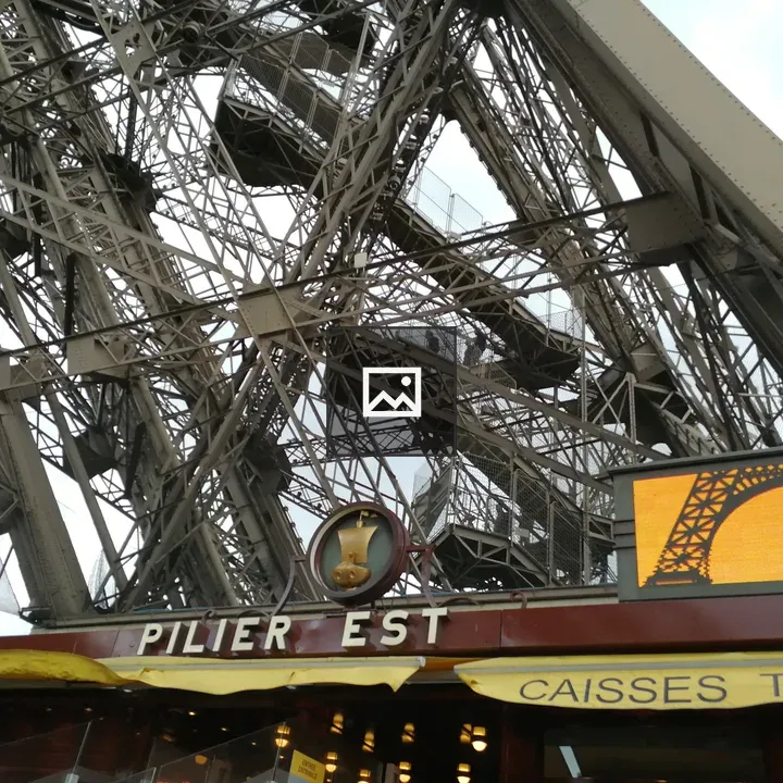 Detailed view of Eiffel Tower metal construction