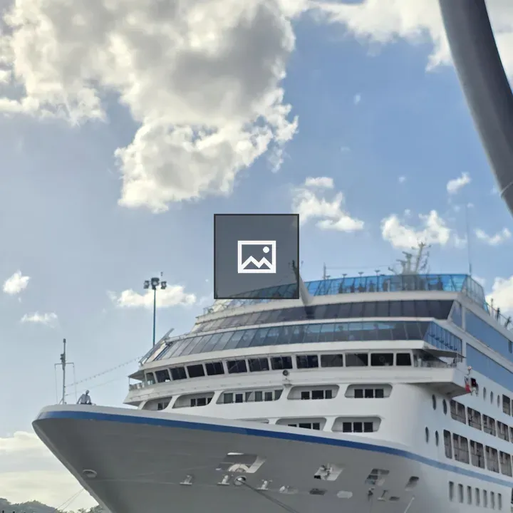 Large White Cruise Ship Bow