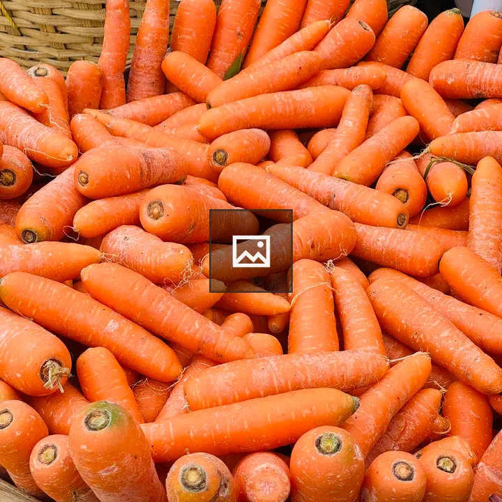 Carrots in a rustic basket