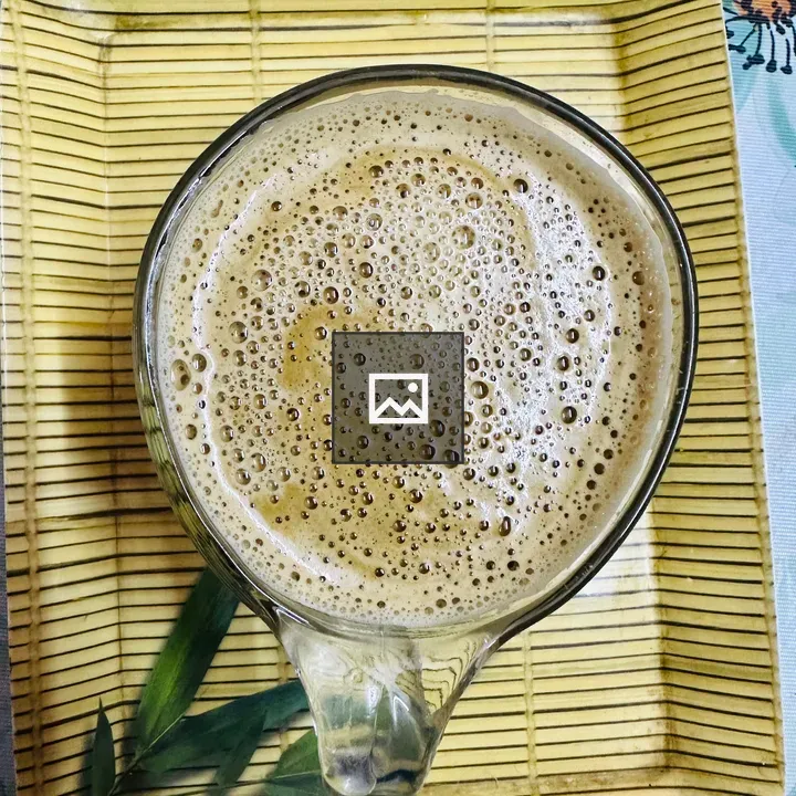 Top view of coffee setup