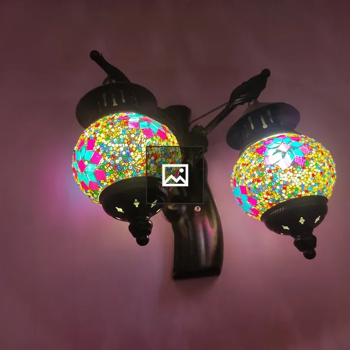 Turkish mosaic lamp and fixture