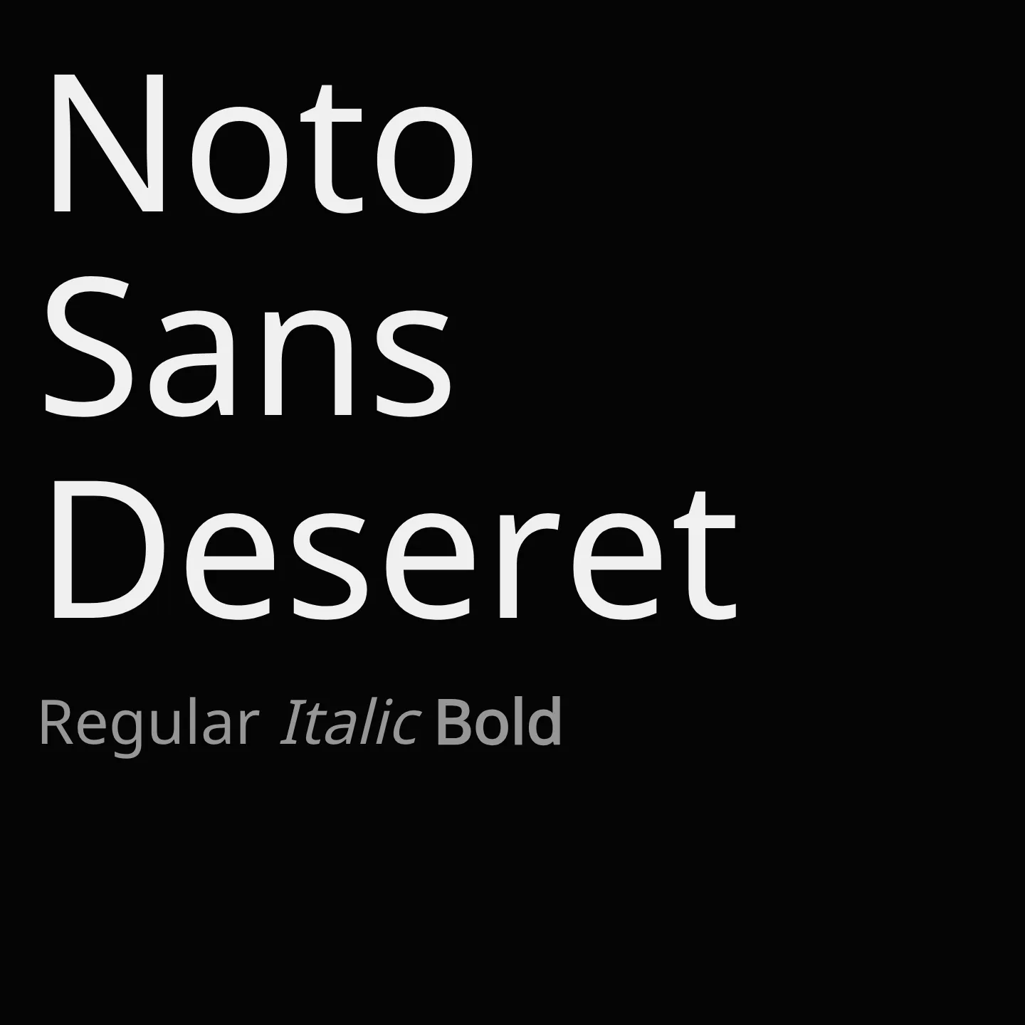 Noto Sans Deseret