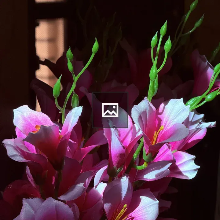 Artificial pink flowers