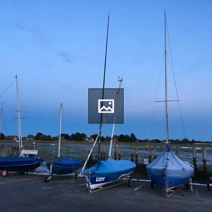 Sailing boats resting on land