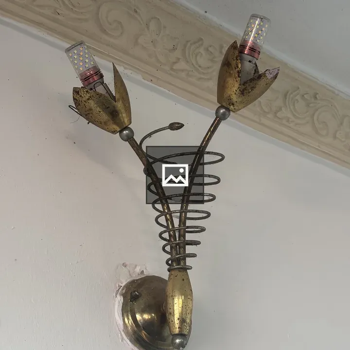 Vintage wall lamp with flower motif