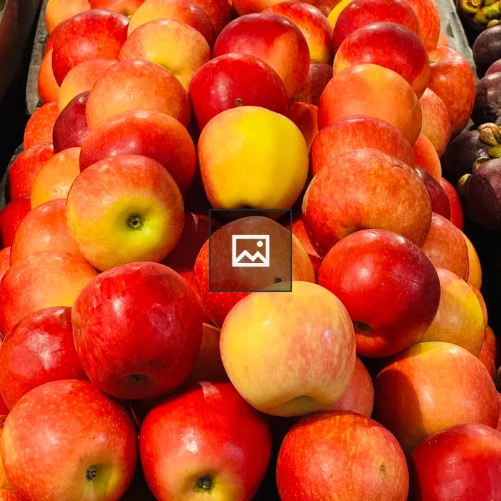 Aisle of apples at market