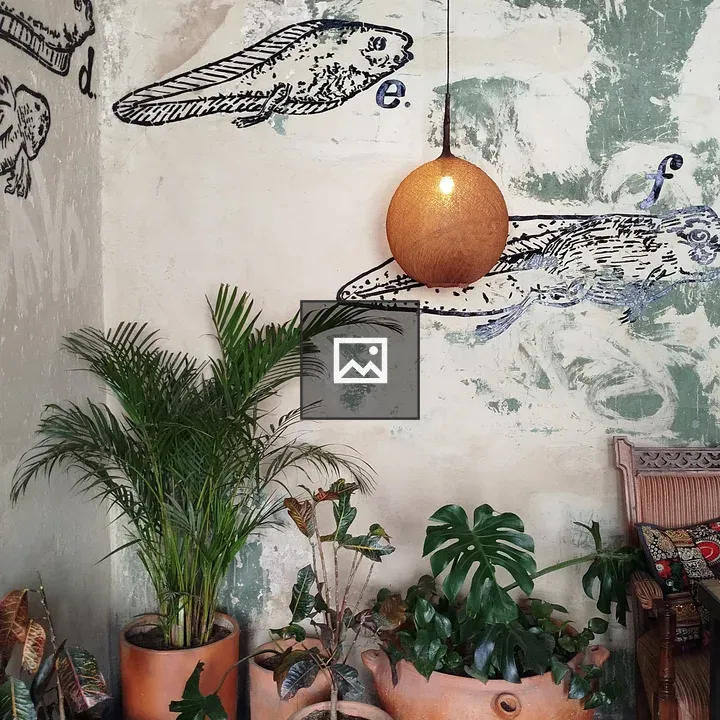 Painted Fish Wall in Bogotá Restaurant