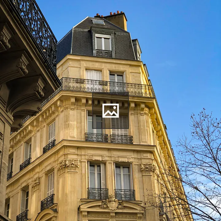 Early morning Paris building