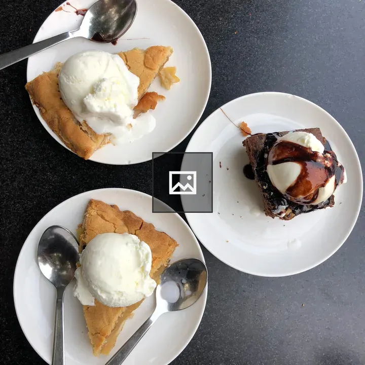Desserts on Three Plates