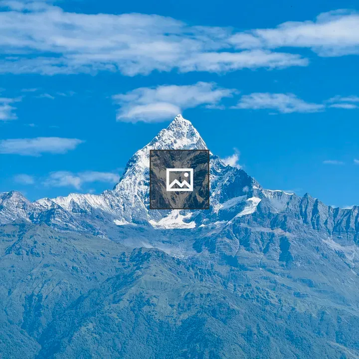 Snow-capped Fishtail Mountain Peak
