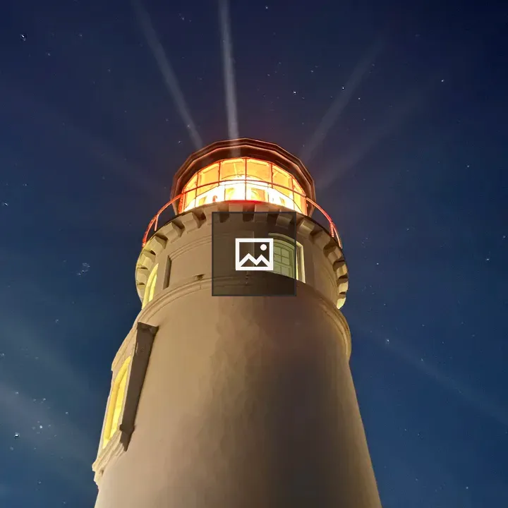 Oregon Umpqua Lighthouse at Night