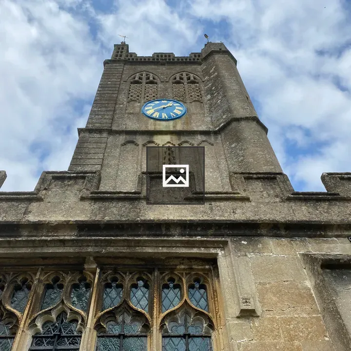 Church tower with clock