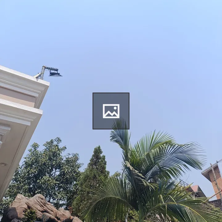 A building roof with light fixture