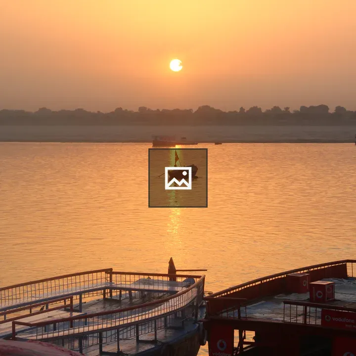 Sunrise from a Benaras Dock