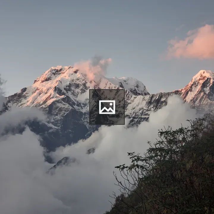 Snowy Mountain Range at Sunset