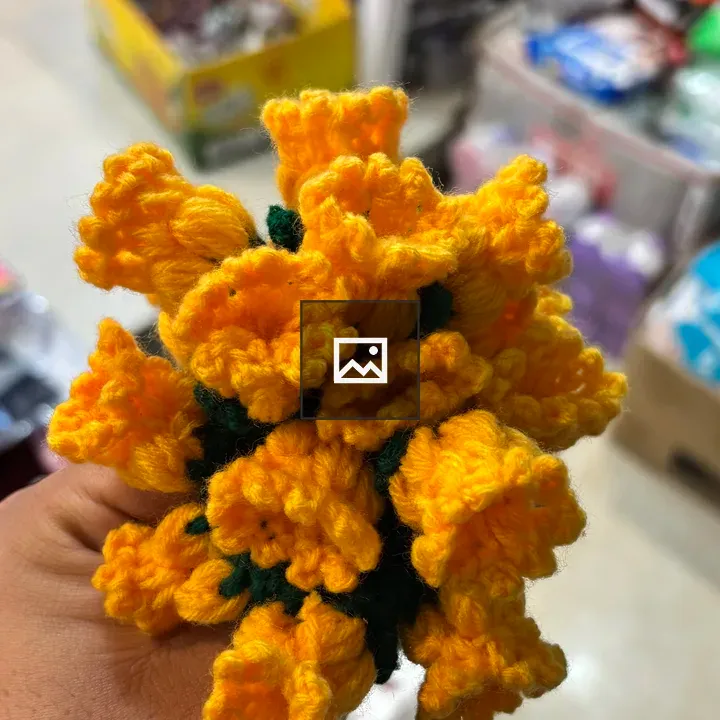 Handful of Crocheted Yellow Bouquet