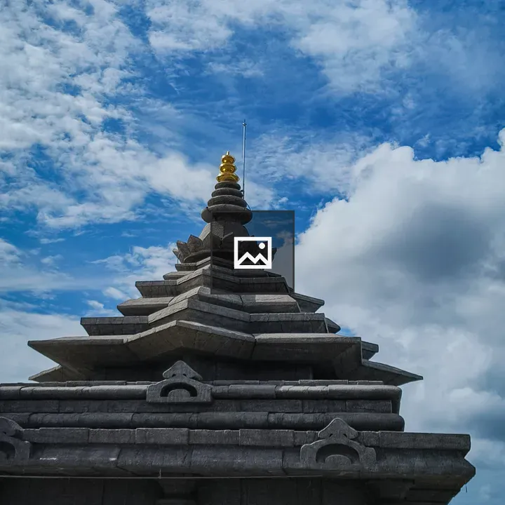 Temple on mountain with monkeys