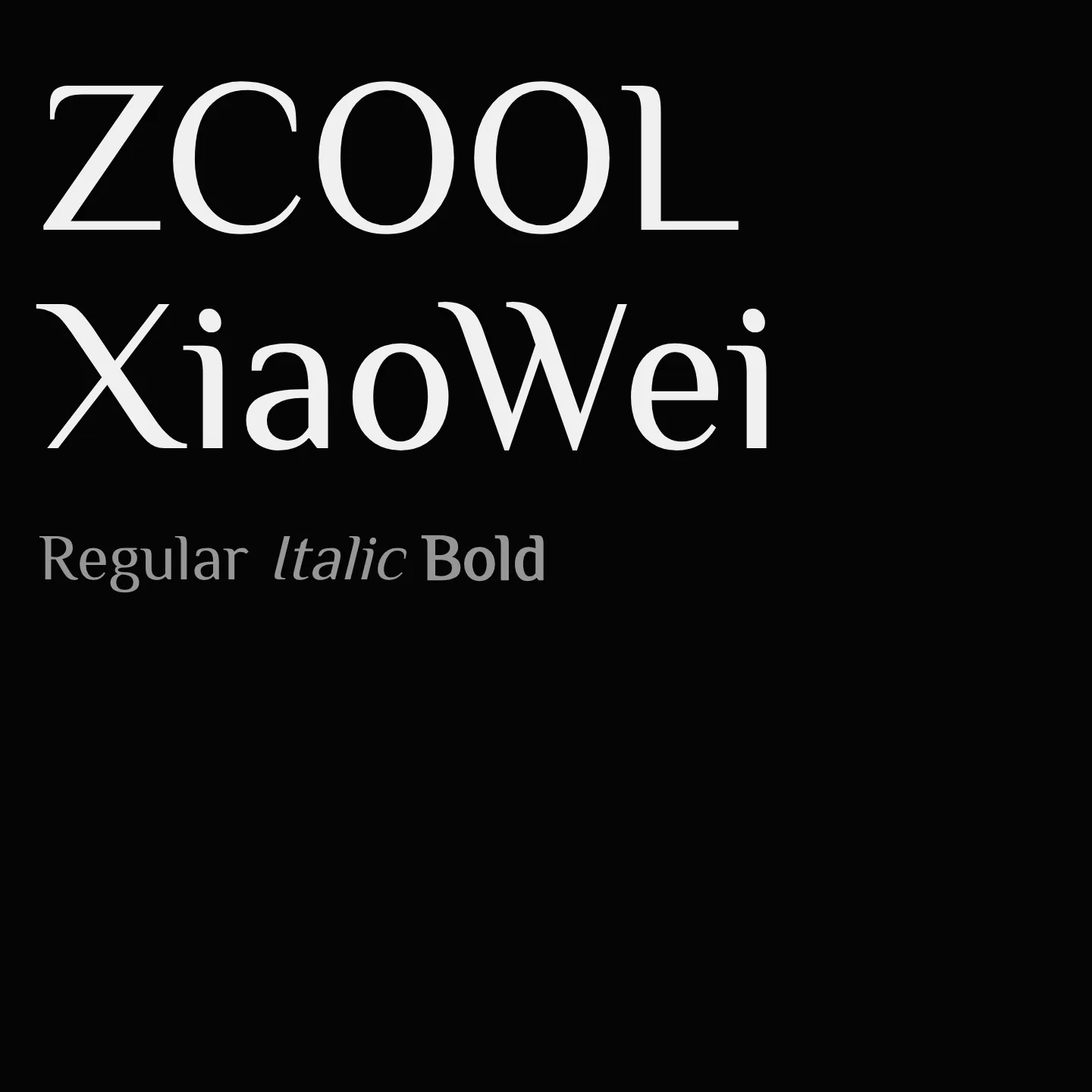 ZCOOL XiaoWei
