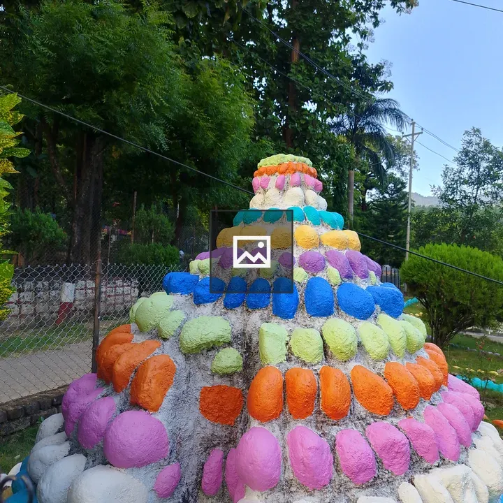 Colorful layered rock formation