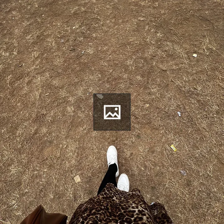 Legs in sneakers and leopard skirt