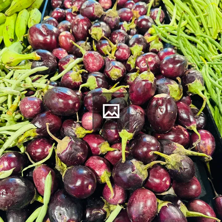 Purple Eggplants with Beans and Bananas