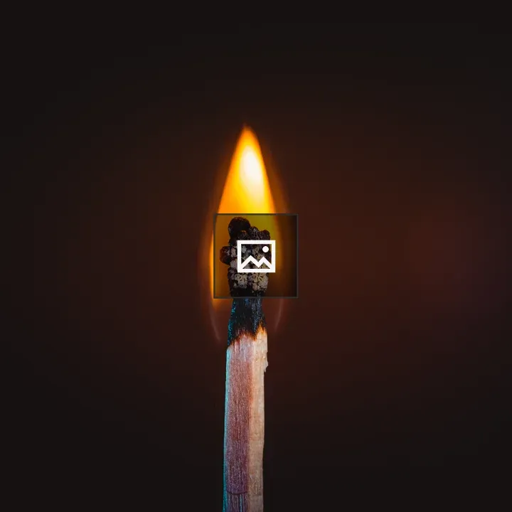Burning Match and Wood
