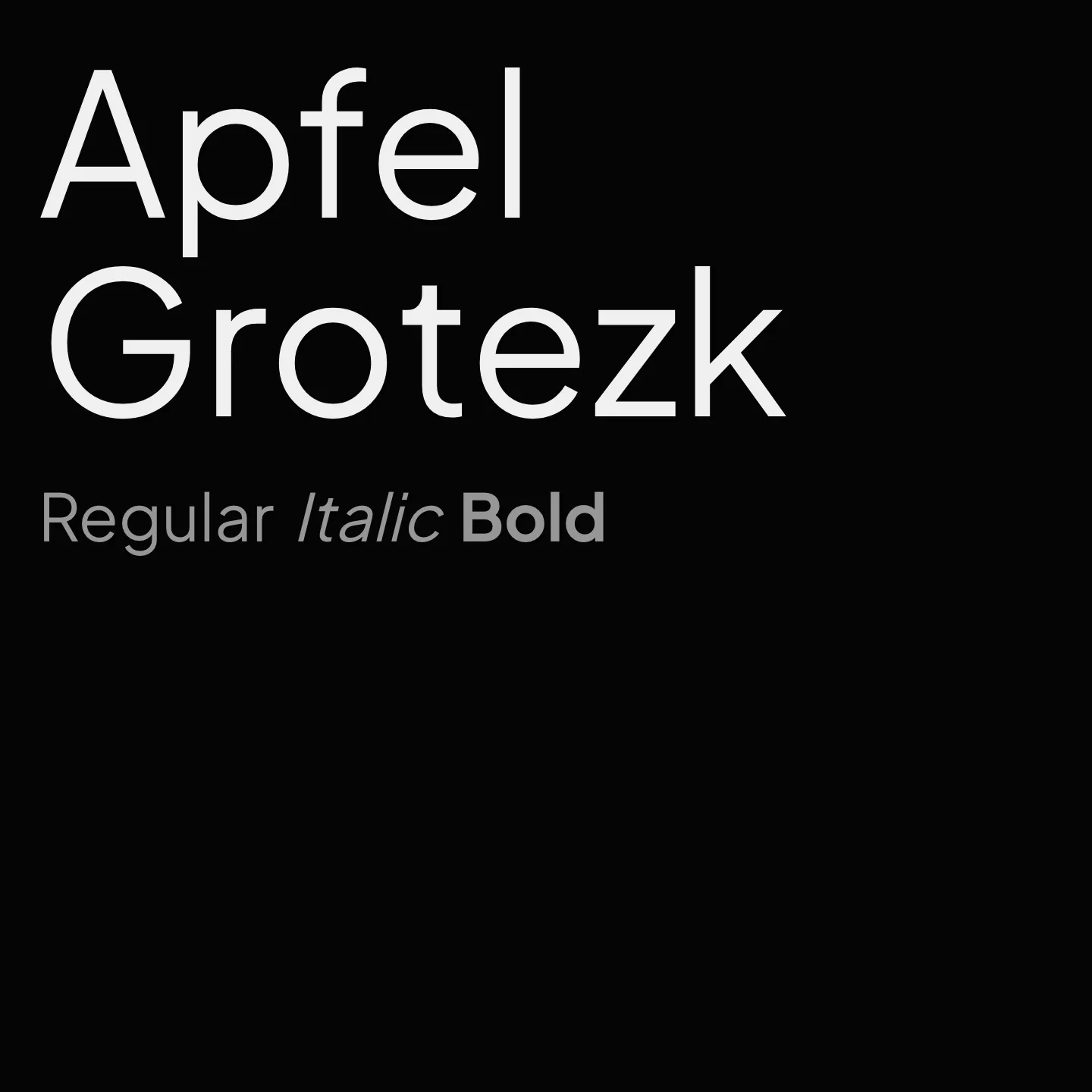 Apfel Grotezk
